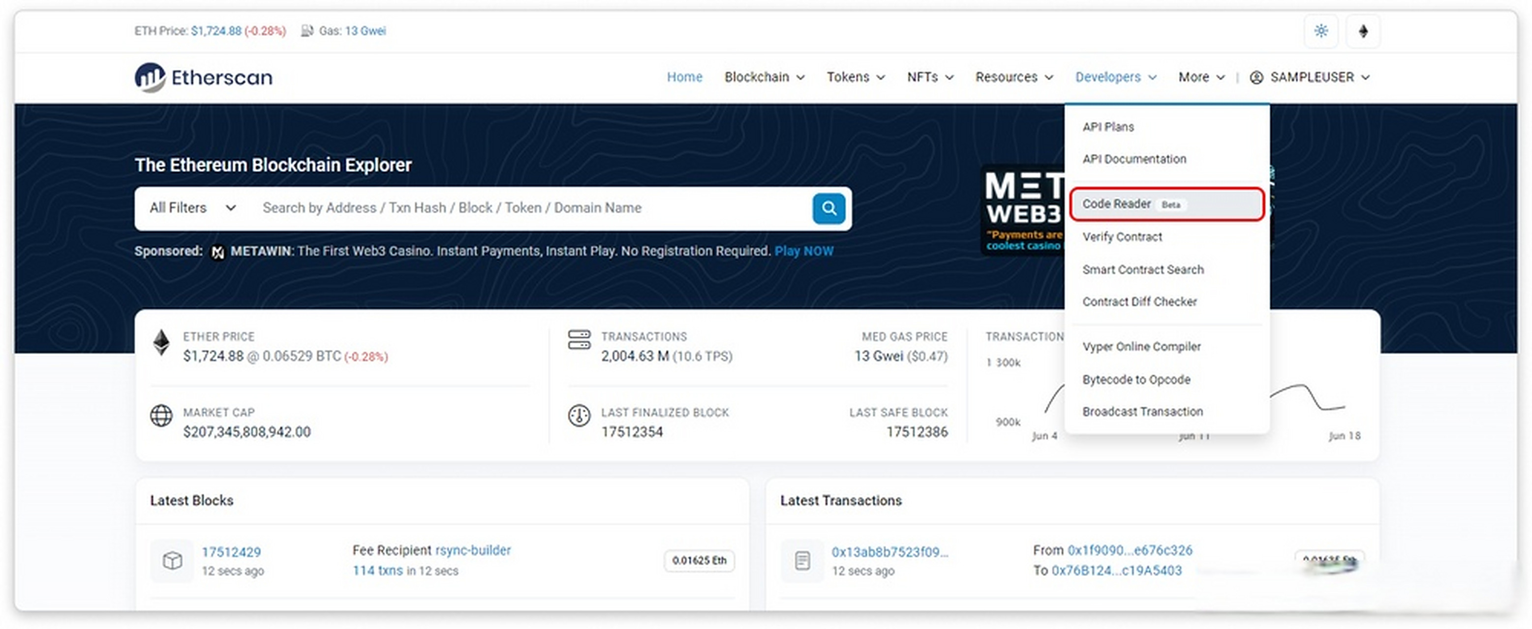 eth链上交易查询(区块链地址查询入口)